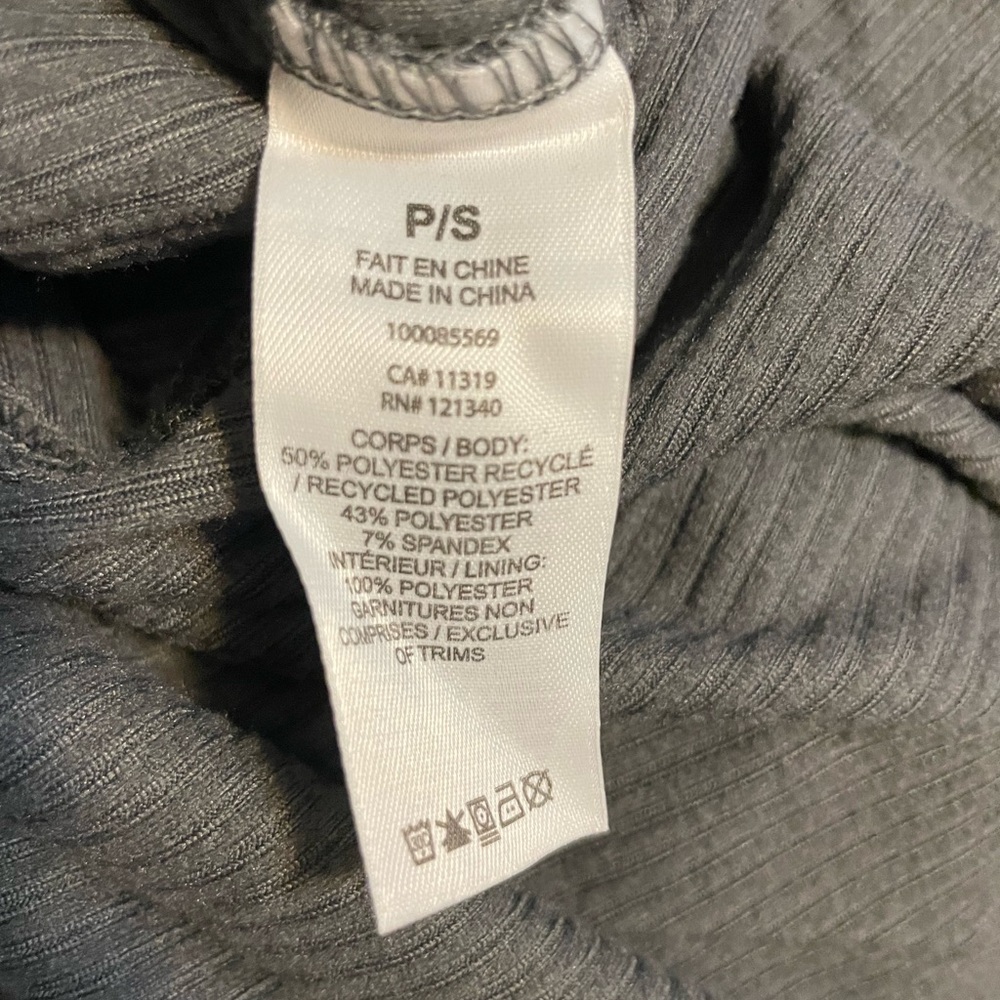 Sz US S Garage oversized Hoodie grey  Ribbed sleeves grey comes NWT - Picture 7 of 12